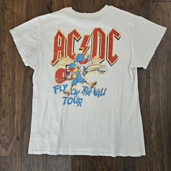 AC/DC Shirt Fly On The Wall Tour Band Music Metal Concert - Picture 7 of 8